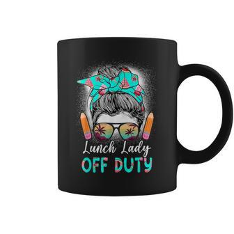 Last-Day Of School Lunch Lady Off Duty Messy Bun Hair Coffee Mug - Monsterry