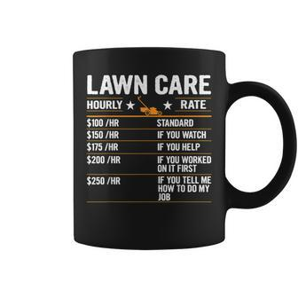 Lawn Care Hourly Rate Labor Rates Co-Workers Coffee Mug - Monsterry