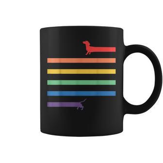 Lgbt Gay Pride Dachshund Rainbow Flag Dog S Tassen - Geschenkecke