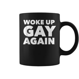 Lgbtq Rainbow Woke Up Gay Again Coffee Mug - Monsterry UK