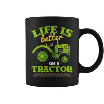 Life Is Better A Tractor Farm Truck Toddler Boy Coffee Mug | Mazezy