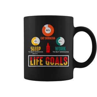 Life Goals Sriracha Chili Sauce Coffee Mug - Monsterry CA