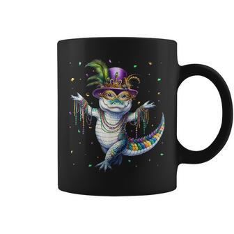 Mardigator Mardi Gras Alligator Dancing Carnival Party Coffee Mug | Mazezy