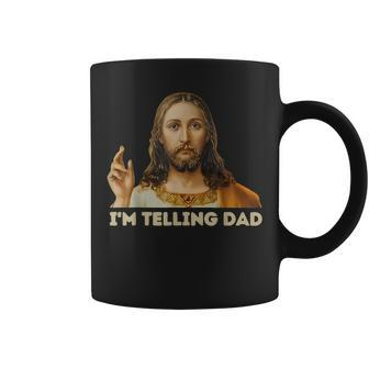 Meme Jesus I'm Telling Dad Kid Women Coffee Mug | Mazezy UK