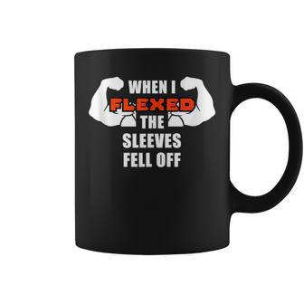 Men's Gym Workout I Flexed Muscles Sleeves Fell Off Coffee Mug - Monsterry CA