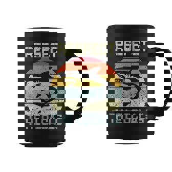 Men's Respect The Locals Shark Love Cool Couple Coffee Mug - Seseable
