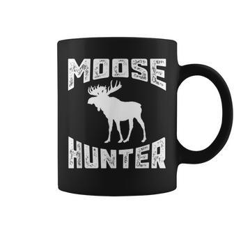 Moose Hunter Cool Hunting Bull Idea Coffee Mug - Monsterry CA