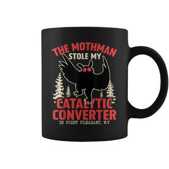 Mothman Stole My Catalytic Converter Mothman Cryptid Coffee Mug - Seseable