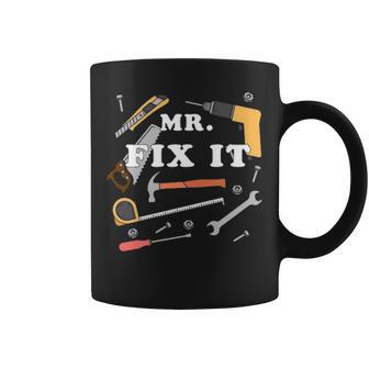 Mr Fix It Carpenter Woodworker Tools Coffee Mug | Mazezy