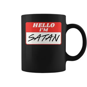 Name Tag Hello I Am Satanic Gothic Soft Grunge Coffee Mug - Seseable