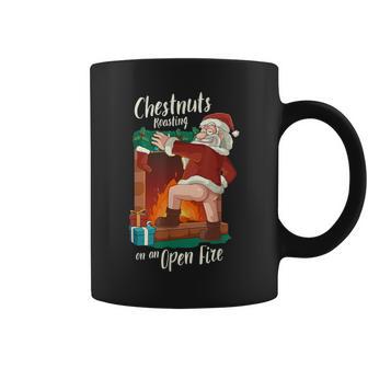 Naughty Santa Dirty Food Pun Roasting Nuts Xmas Coffee Mug - Thegiftio UK