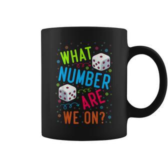 What Number Are We On Bunco Dice Game Night Player Coffee Mug - Seseable