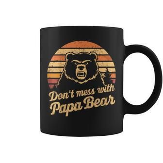 Papa Bear Don't Mess With Papa Bear Vintag Fathers Day Coffee Mug - Thegiftio UK