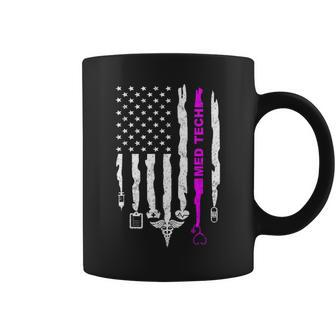 Patriotic Med Tech Usa Flag Nurses Med Tech Week Coffee Mug - Thegiftio UK