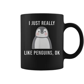 Penguin Cute Just Really Like Penguins Coffee Mug - Thegiftio UK