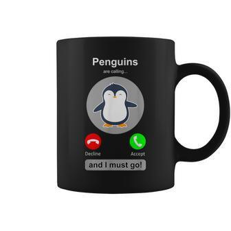 Penguin Phone Screen Penguin Calling Penguins Coffee Mug - Seseable