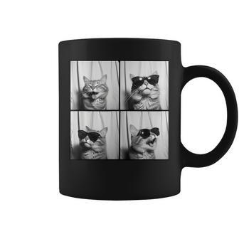 Photobooth Cat Selfie Photostrip Cute Laugh Cat Lover Coffee Mug - Monsterry AU