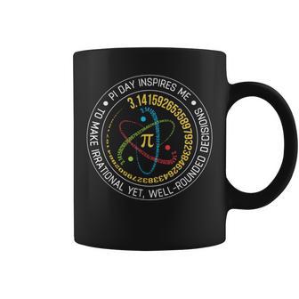 Pi Day Inspires Me Vintage Spiral Pi Teacher Men Coffee Mug - Monsterry