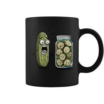 Pickle Surprise A Cucumber And A Jar Of Sliced Pickles Coffee Mug - Monsterry UK