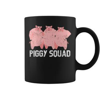 Piggy Squad Barnyard Farm Animal Pigs Grunge Coffee Mug | Mazezy