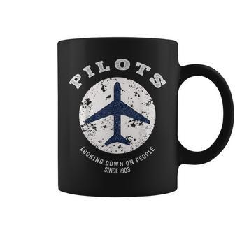 Pilot Quote Retro Airplane Vintage Aircraft Aviators Coffee Mug | Mazezy DE