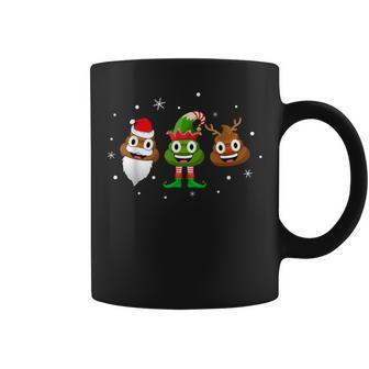 Poop Santa Elf Reindeer Christmas Pajama Coffee Mug - Monsterry AU