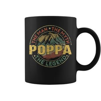 Poppa The Man The Myth The Legend Fathers Day Coffee Mug - Monsterry