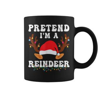 Pretend I'm A Reindeer Christmas Pajama Costume Coffee Mug - Thegiftio UK
