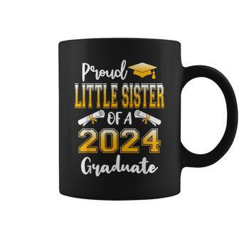 Proud Little Sister Of A Class Of 2024 Graduate Coffee Mug - Monsterry DE