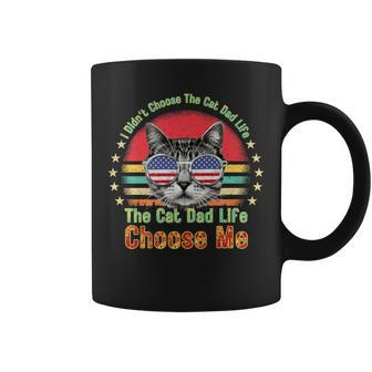 Quote I Didn't Choose The Cat Dad Life The Cat Destiny Coffee Mug - Monsterry