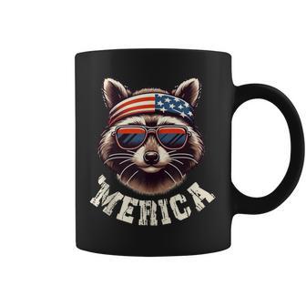 Raccoon 4Th Of July American Flag Patriotic Raccoon Coffee Mug - Monsterry DE