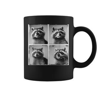 Raccoon Face Portrait Retro Raccoons Weird Animal Coffee Mug - Monsterry