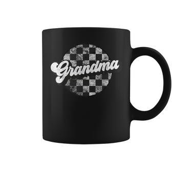 Retro Checkered Grandma Race Vintage Matching Family Coffee Mug - Seseable