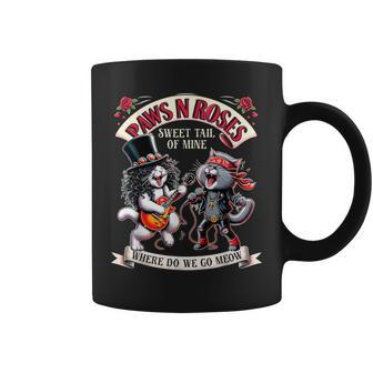 Rock Cats Playing Guitar Classic Cat Music For Lover Coffee Mug - Monsterry