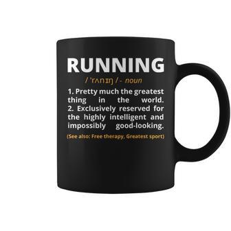 Running Definition Noun Runner Track Field Coach Coffee Mug - Monsterry