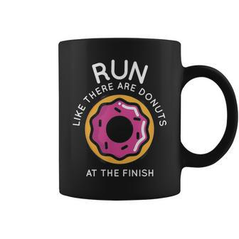 Running Donuts Marathon Mens Motivation Coffee Mug | Mazezy