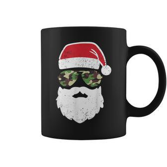 Santa Claus Face Sunglasses Camo Camouflage Coffee Mug - Thegiftio UK