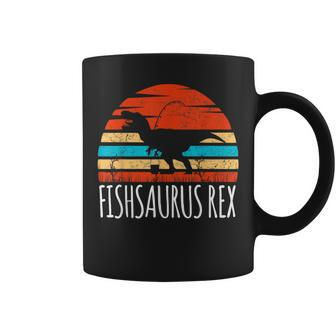 Saying Fishsaurus Dinosaurs Fishing Sarcasm Men Coffee Mug - Monsterry DE