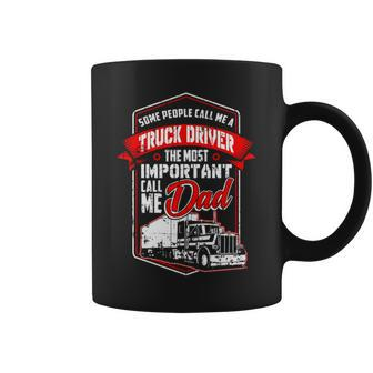 Semi Truck Driver For Truckers And Dads Coffee Mug | Mazezy AU