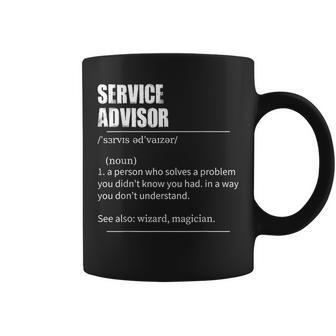 Service Advisor Definition With Prononciation Coffee Mug - Monsterry