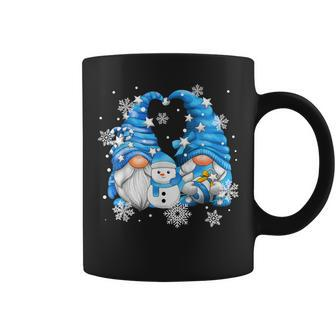 Snowman Gnomies With Snowflakes Cute Winter Gnome Coffee Mug - Thegiftio UK