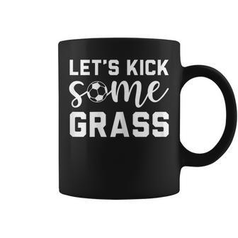 Soccer Mom Lets Kick Some Grass Coffee Mug - Thegiftio UK