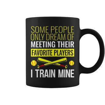 Softball Coach Trainer Bat And Ball Sports Lover Quote Coffee Mug - Thegiftio UK