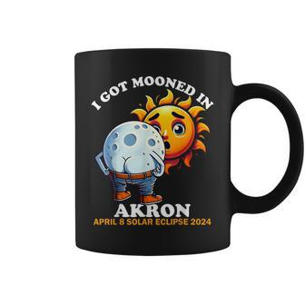 Solar Eclipse Akron 2024 Mooned Humor Coffee Mug - Seseable