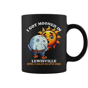 Solar Eclipse Lewisville 2024 Mooned Humor Coffee Mug | Mazezy AU