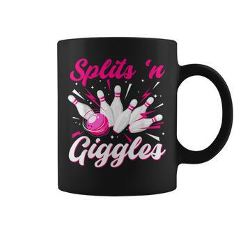 Splits 'N Giggles Bowling Team Cute Bowler Girls Coffee Mug | Mazezy