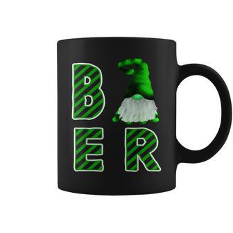 St Patricks Day Beer Gnome Striped Typography Coffee Mug - Monsterry