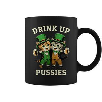 St Patrick's Day Drinking Drink Up Pussies Bartender Coffee Mug - Seseable