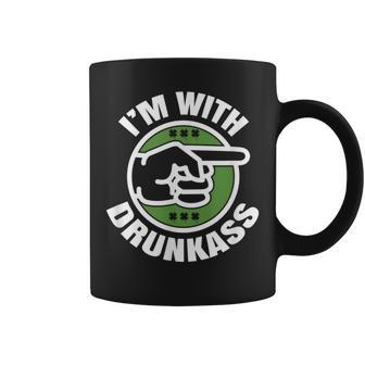 St Patrick's Day I'm With Drunkass Coffee Mug - Monsterry