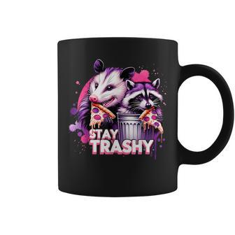 Stay Trashy Raccoons Opossums Possums Animals Lover Coffee Mug - Seseable